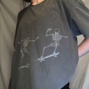 project social t skateboard skeletons tee